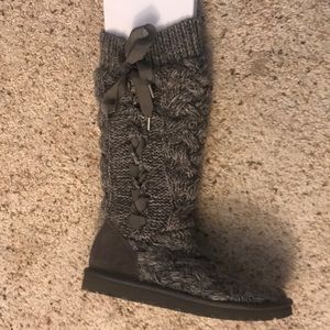 Grey Knit Blythe Boots/Booties Tall